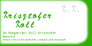 krisztofer koll business card